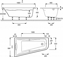 Jacob Delafon Акриловая ванна Odeon Up 160x90 L E6065-00 – фотография-2